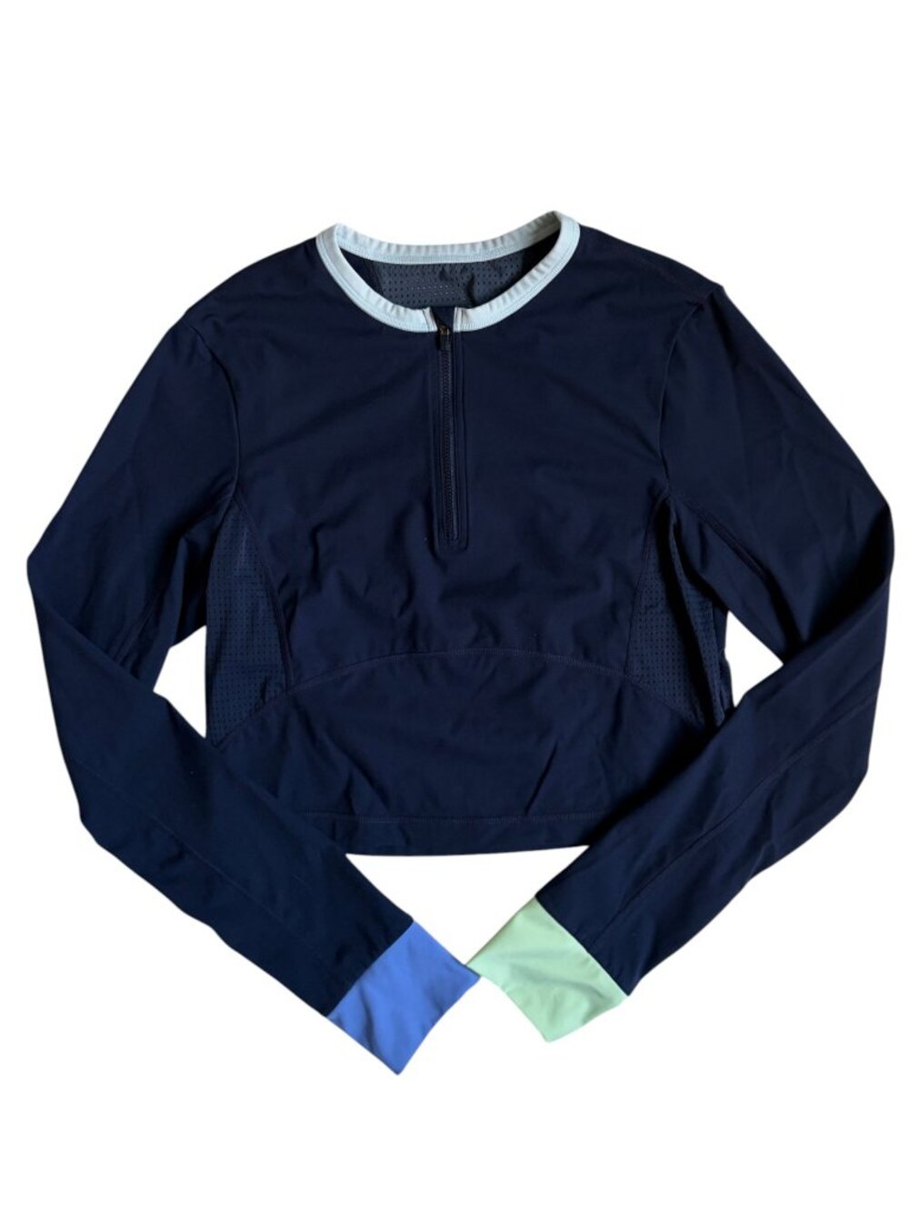 Sweaty Betty Power Half-Zip Workout Top (Navy) - Large